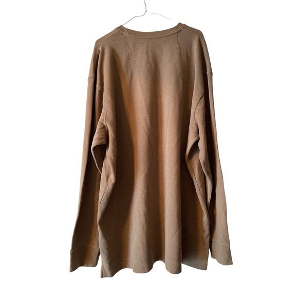 NWT Mens RedHead Thermal Waffle Knit Crew Henley Shirt Sweater Taupe 2XL LS - Picture 3 of 8